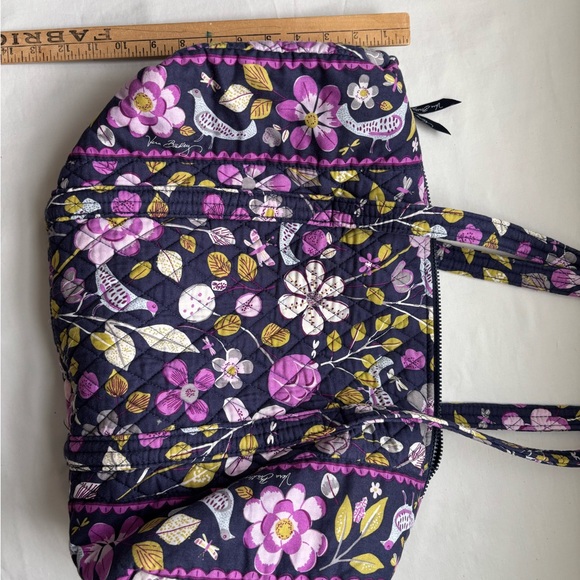 Floral Quilted Women's Bag - Purple and Yellow - Picture 3 of 9